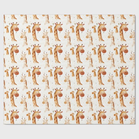 Baby Giraffen Geschenkpapier (Flach)