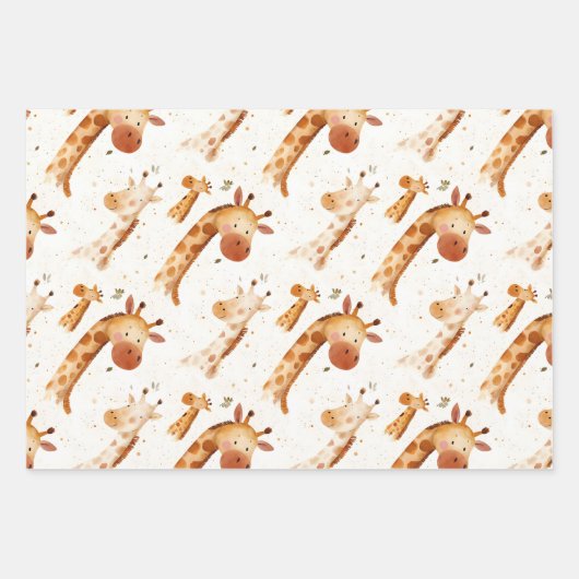 Baby Giraffen Geschenkpapier Set (Vorderseite 2)
