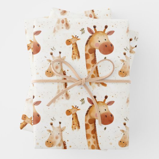 Baby Giraffen Geschenkpapier Set (Beispiel)