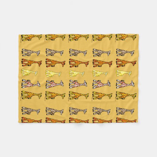 Baby-Giraffen in einer Reihen-Fleece-Decke Fleecedecke (Vorderseite (Horizontal))