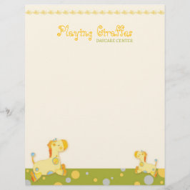 Baby Giraffen Kinderbetreuung Business Letterhead