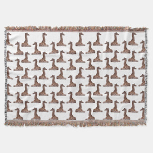 Baby-Giraffen-Rausch-Wurfdecke (Weiß) Decke
