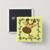 Baby-Giraffen-T-Shirts und Geschenke Button (Vorne & Hinten)