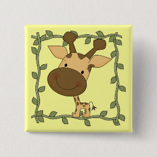 Baby-Giraffen-T-Shirts und Geschenke Button