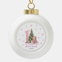 BABY GIRL 1. CHRISTMAS Ornament