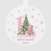 BABY GIRL 1. CHRISTMAS Ornament