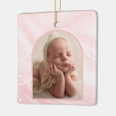 Baby Girl 1. Personalisierte Weihnachtsdekoration Keramikornament (Links)