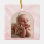 Baby Girl 1. Personalisierte Weihnachtsdekoration Keramikornament (Vorderseite)