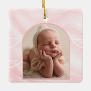 Baby Girl 1. Personalisierte Weihnachtsdekoration Keramikornament