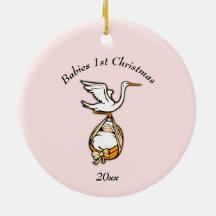 Baby Girl 1. Weihnachten mit Jahr Keramik Ornament