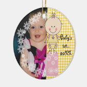 Baby Girl 1. Weihnachtsdekoration Keramikornament (Links)