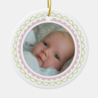 Baby Girl 1. Weihnachtsgebäck Foto Keepake Keramikornament