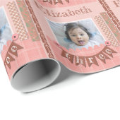 Baby Girl 3. Geburtstag Pink Scrapbooking Geschenkpapier (Rolleneckpunkt)