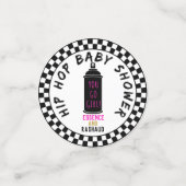 Baby Girl 90er Retro Hot Pink Hip Hop Baby Dusche Konfetti (Klein Vorderseite)