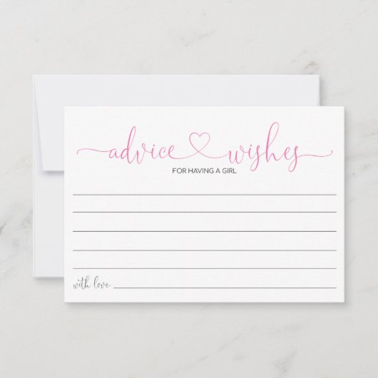 Baby Girl Advice Dusche Einladung (Vorderseite)