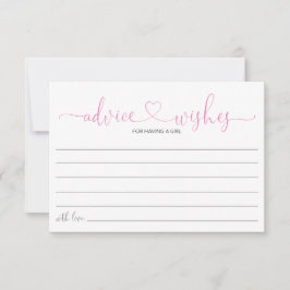 Baby Girl Advice Dusche Einladung