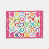 Baby Girl Alphabet Quilt Design Fleece Blanket (Vorderseite (Horizontal))