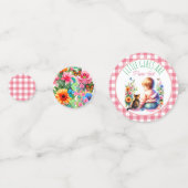 Baby Girl and Kitten | Babydusche Konfetti (Rückseiten)