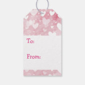 Baby Girl and Puppy Pink Baby Dusche Geschenkanhänger (Rückseite)