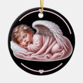Baby Girl Angel Memorial Keramik Ornament (Vorne)