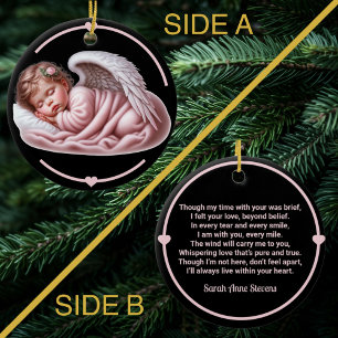 Baby Girl Angel Memorial Keramik Ornament