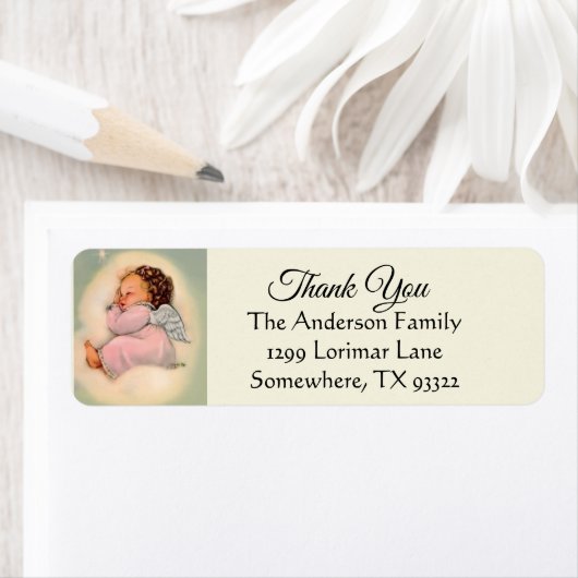 Baby Girl Angel Religious Vielen Dank (Insitu)