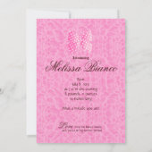 Baby Girl Ankündigung Einladung Cake Pops Pink V (Rückseite)