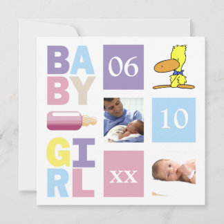 Baby Girl-Ankündigungen Ankündigung