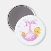 Baby Girl Ankunft Magnet (Vorderseite/Rückseite)