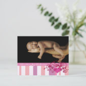 Baby Girl Announcement - Ankündigungspostkarte (Stehend Vorderseite)