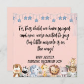 Baby Girl Announcement Card Dieses Kind 2 (Vorne/Hinten)