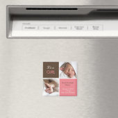 Baby Girl Announction Magnet (In Situ (Geschirrspüler))