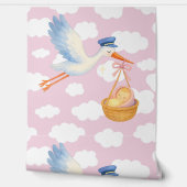 Baby Girl Anreise Kinderzimmer Dekoration Tapete (Abrollen)