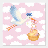 Baby Girl Anreise Kinderzimmer Dekoration Tapete (Vorderseite)