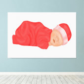 Baby Girl Art Canvas Print Leinwanddruck (Insitu (Holzboden))