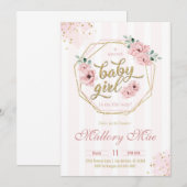 Baby Girl Baby Shower Einladung (Vorne/Hinten)