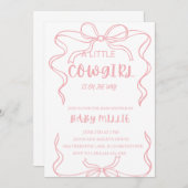 Baby Girl Baby Shower Einladung - Cowgirl Thema (Vorne/Hinten)