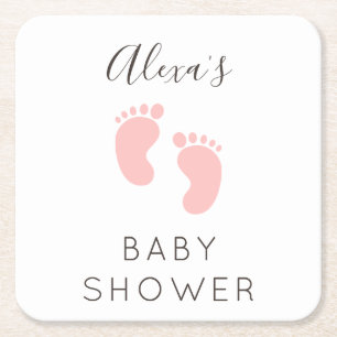 Baby Girl  Baby Shower Favor Rechteckiger Pappuntersetzer