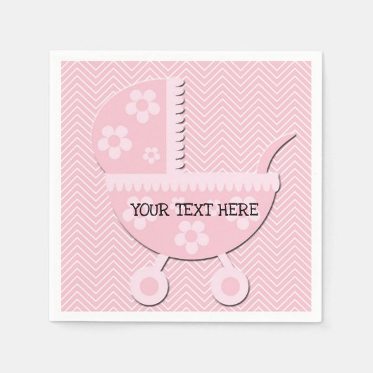 BABY GIRL - BABY SHOWER NAPKINS SERVIETTE (Vorderseite)
