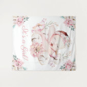 Baby Girl Babydusche Backdrop Banner Wandteppich (Vorderseite (Horizontal))