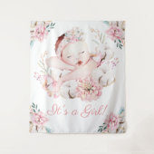 Baby Girl Babydusche Backdrop Banner Wandteppich (Vorderseite)