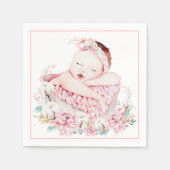 Baby Girl Babyduschpapier Napkins Serviette (Vorderseite)
