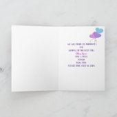 Baby Girl Balloon Ankündigung (Innenseite)