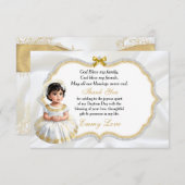 Baby Girl Baptism Christening Communation Danke (Vorne/Hinten)