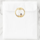 Baby Girl Baptisse Gold Cross Runder Aufkleber (Tasche)