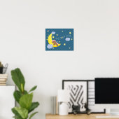 Baby Girl Bear Moon Celestis Kinderzimmer Print Poster (Heimbüro)