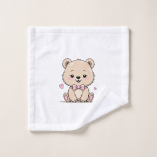 baby girl bear small towel  waschlappen