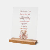 Baby Girl Begrüßungszeichen Acrylschild (Winkel)