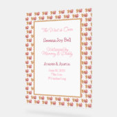 Baby Girl Begrüßungszeichen Acrylschild (Winkel)