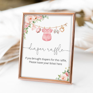 Baby Girl Bekleidung Windelpreiszeichen Poster